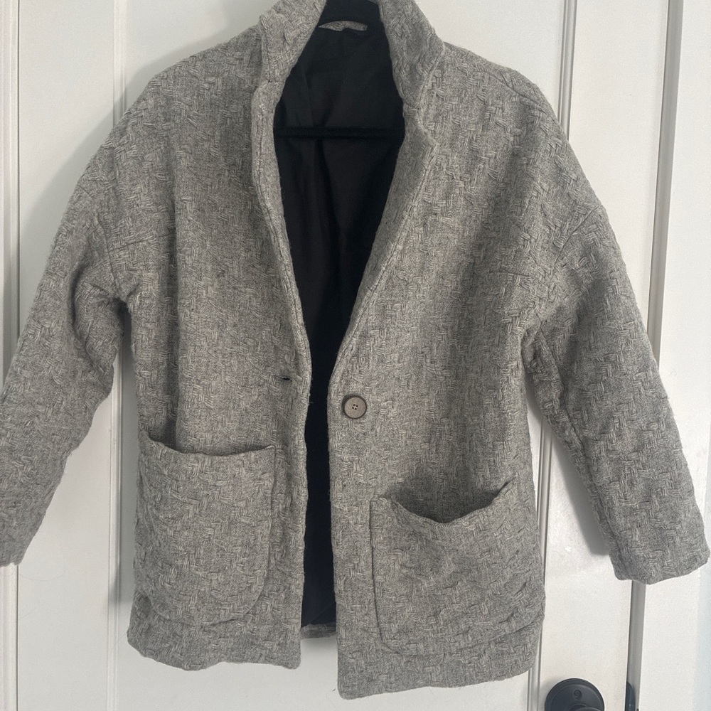 Gray Women's Textured Jacket